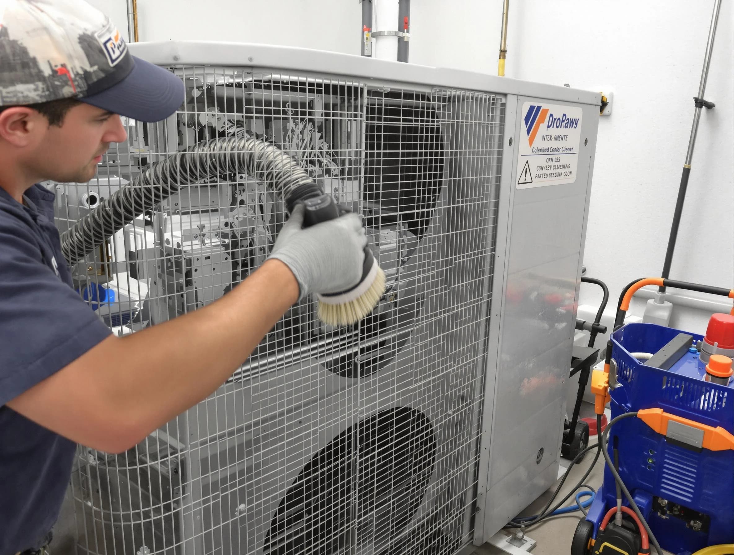 Douglasville Air Duct Cleaning specialist performing precision AC coil cleaning for improved system performance in Douglasville