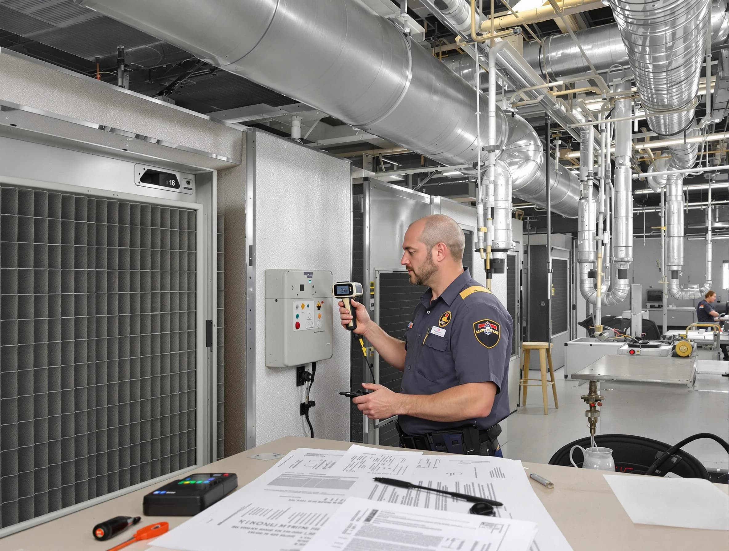 Professional filter system inspection by Douglasville Air Duct Cleaning in Douglasville