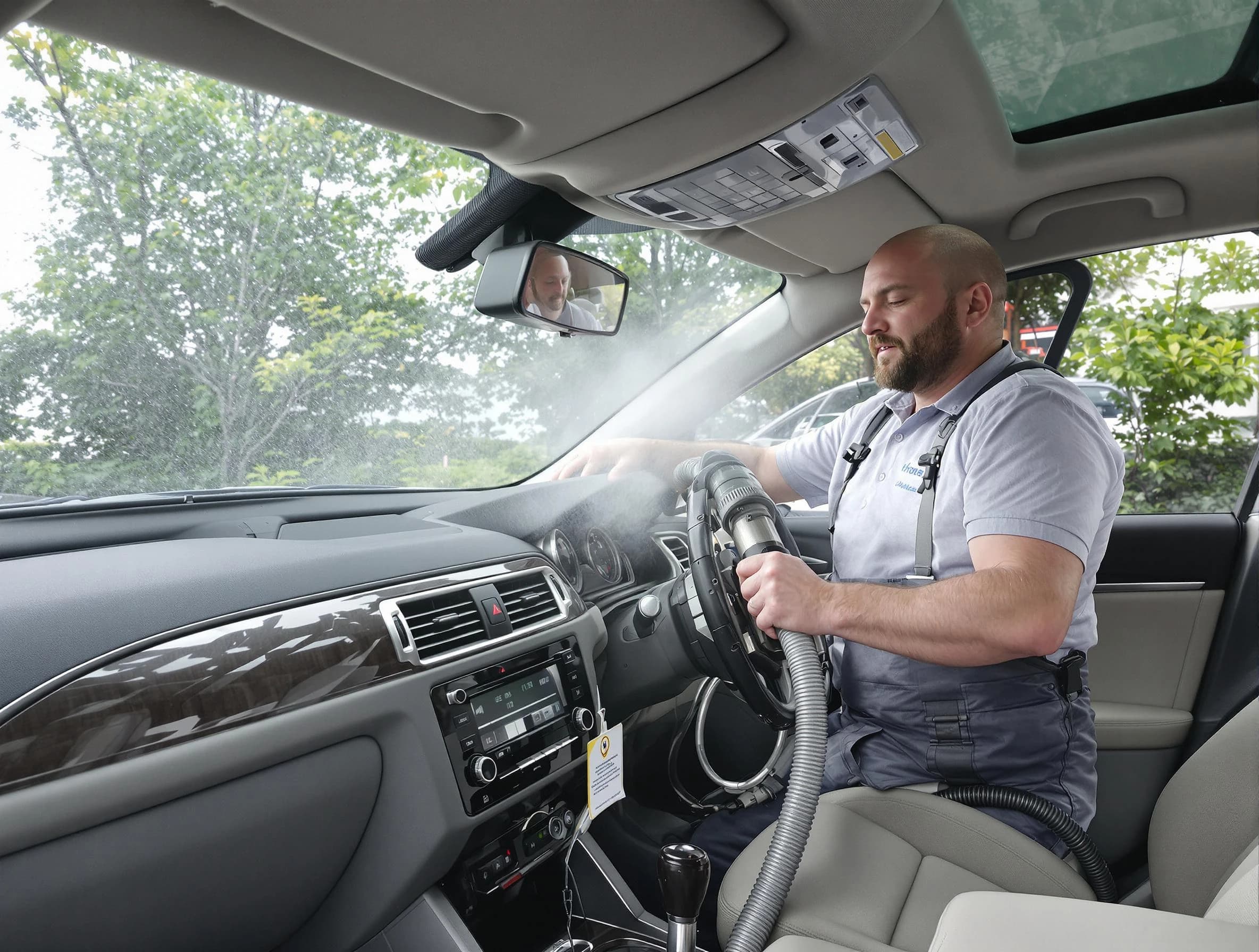 Douglasville Air Duct Cleaning specialist performing professional car duct cleaning in Douglasville