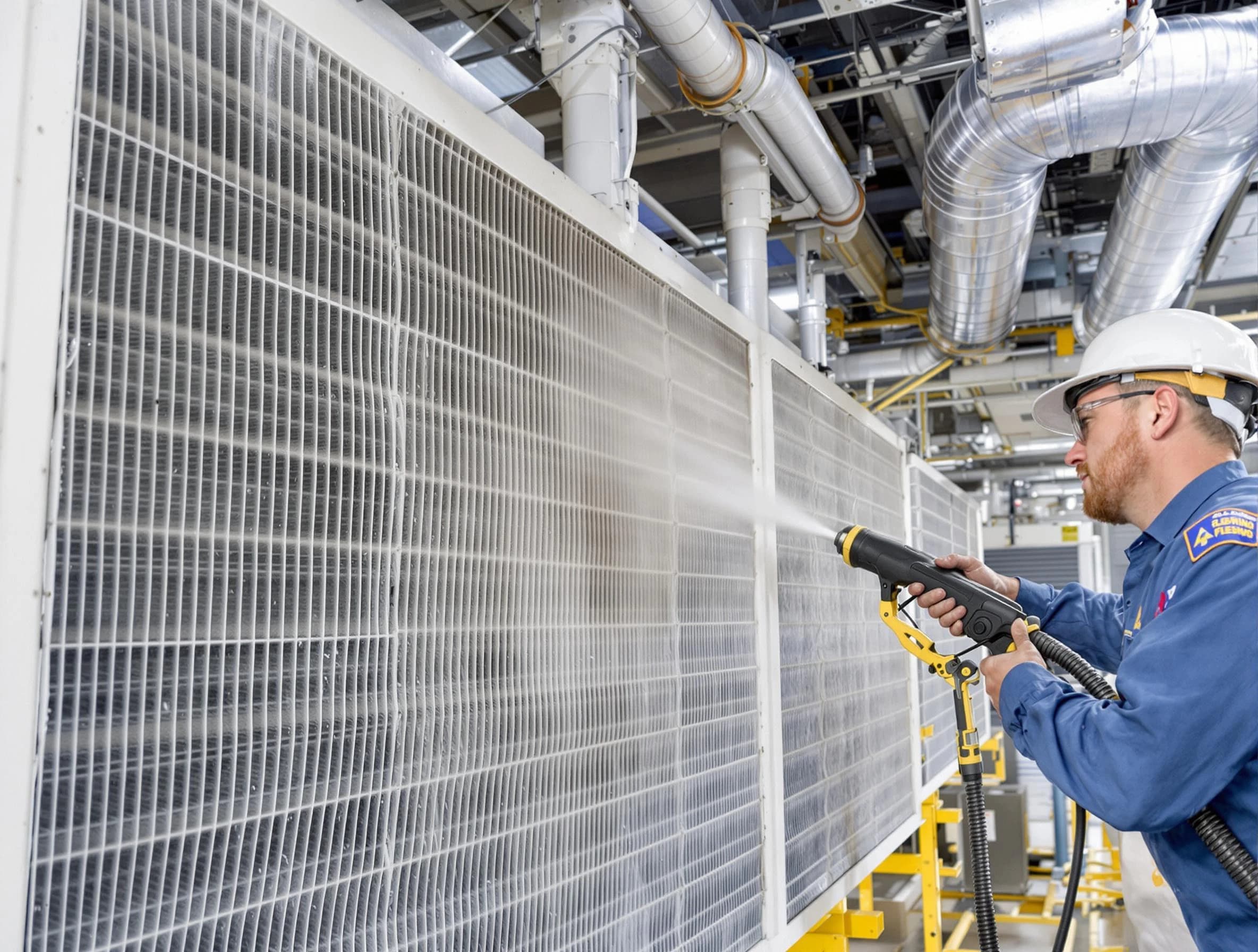 Professional commercial coil cleaning by Douglasville Air Duct Cleaning in Douglasville