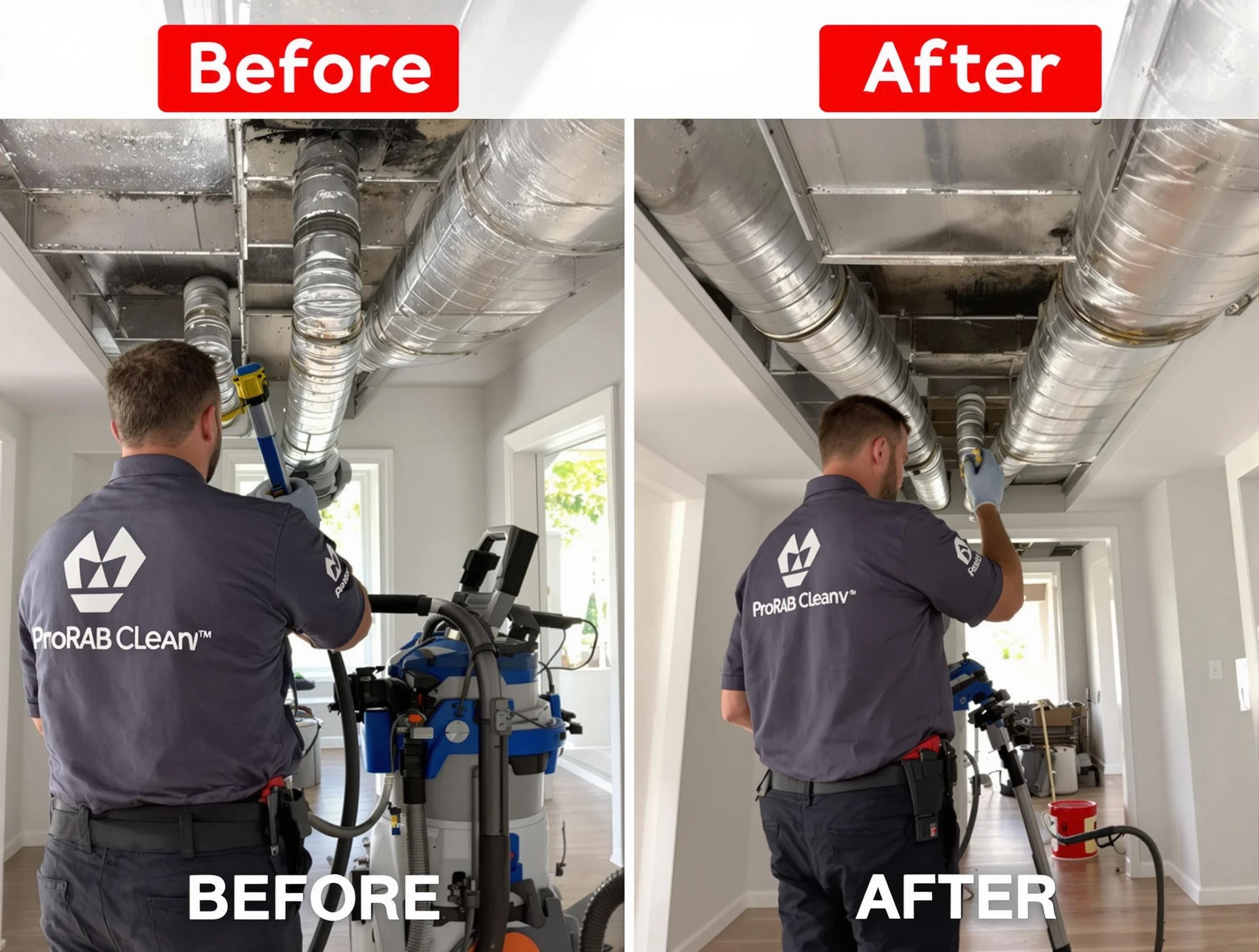 Douglasville Air Duct Cleaning expert performing thorough residential duct cleaning in a Douglasville home